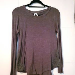 Green sweater with side detail